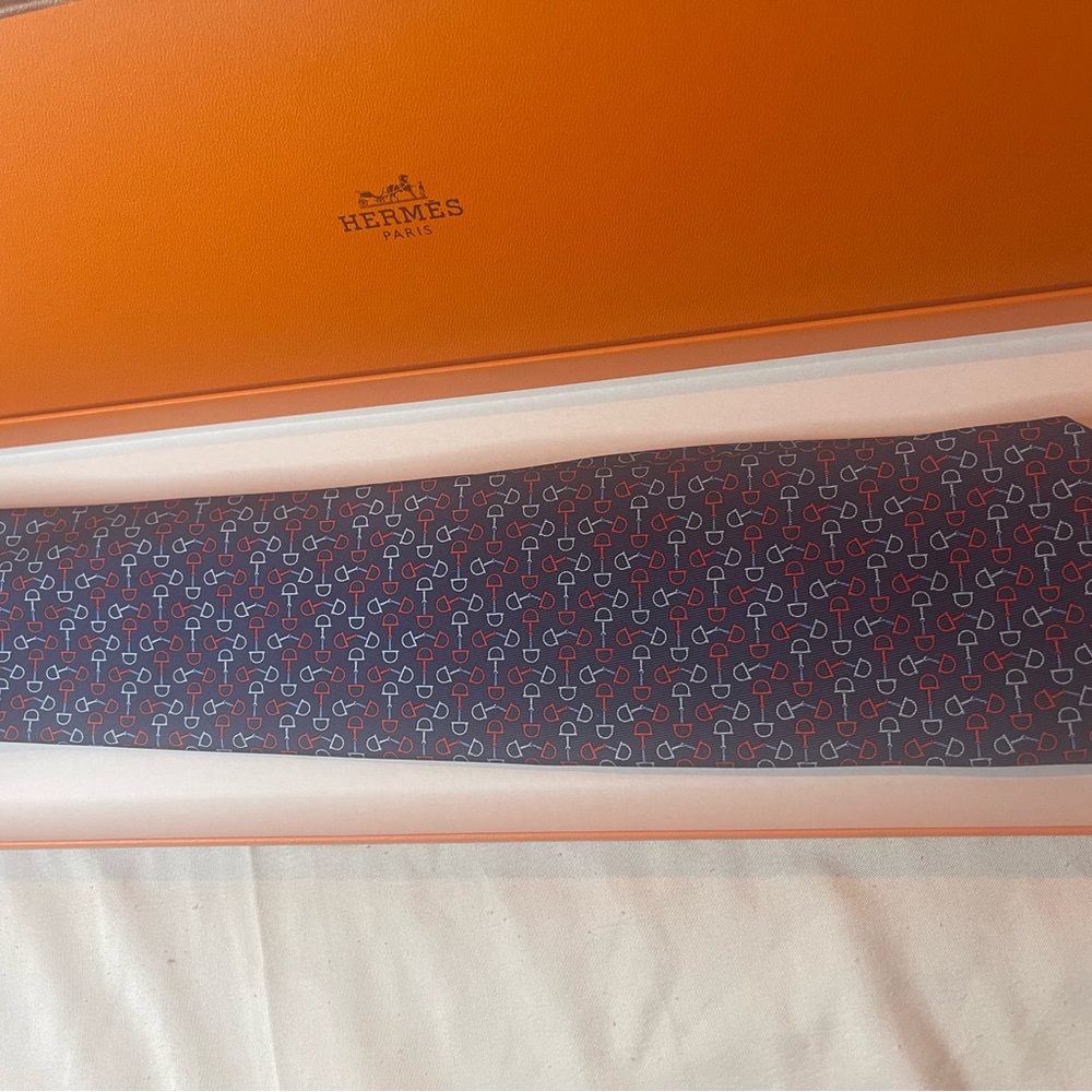 Hermes Blue and Red Ties Accessories